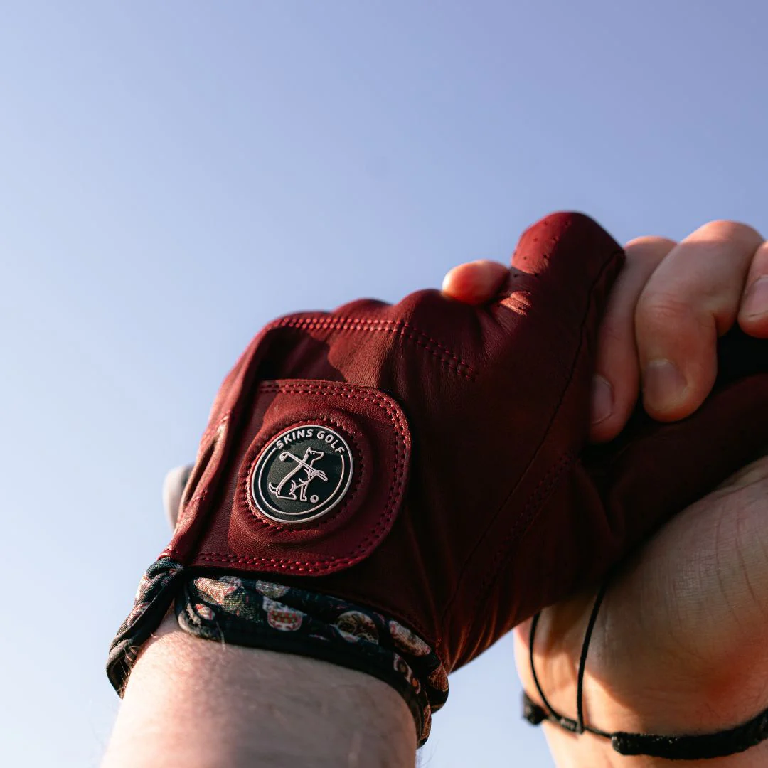 Dia de los Muertos Maroon Golf Glove - Image 6